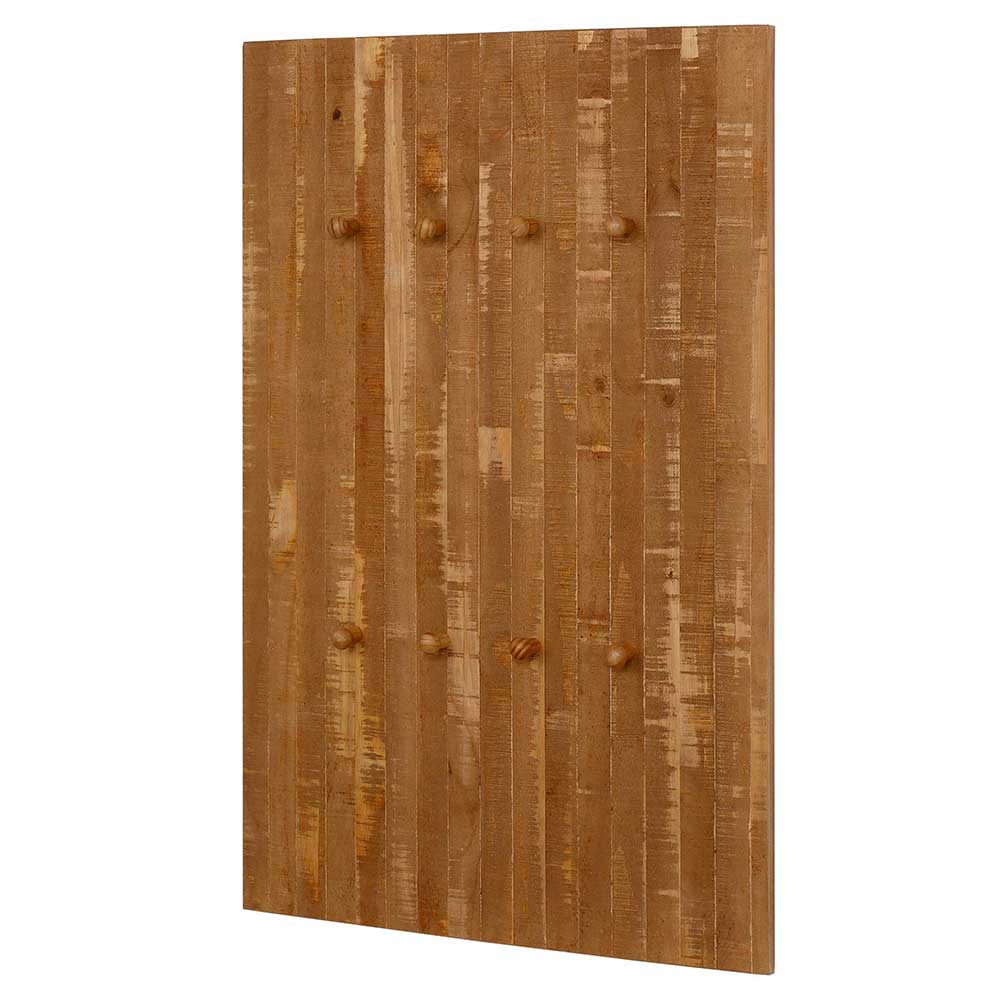 Vertikale Massivholz Garderobe mit 8 runden Holzhaken für den Flur – Slogdan