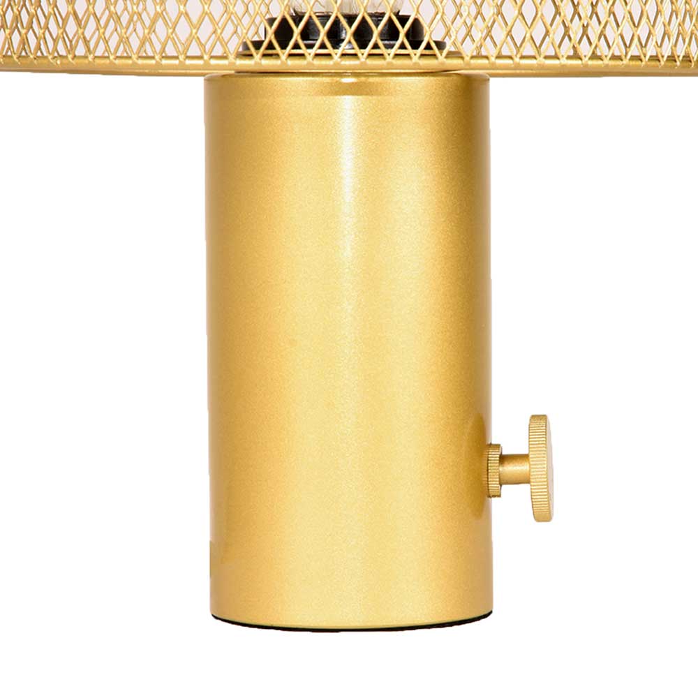 Pilzdesign Tischleuchte in Gold Metall - Enderbury