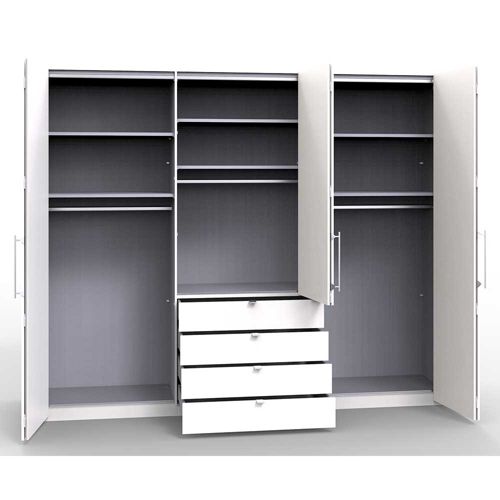 Weißer Schrank für Schlafraum 300 cm breit - Donpiave