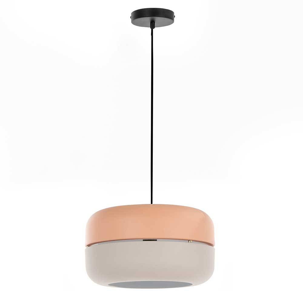 Scandi Chic Hängelampe in Rosa & Grau - Longos