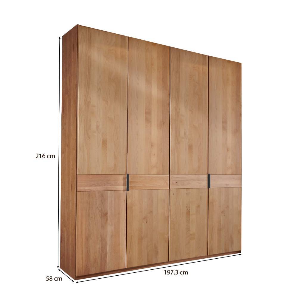 Erlefarbener Schlafzimmerschrank 197x216x58 cm - Murray