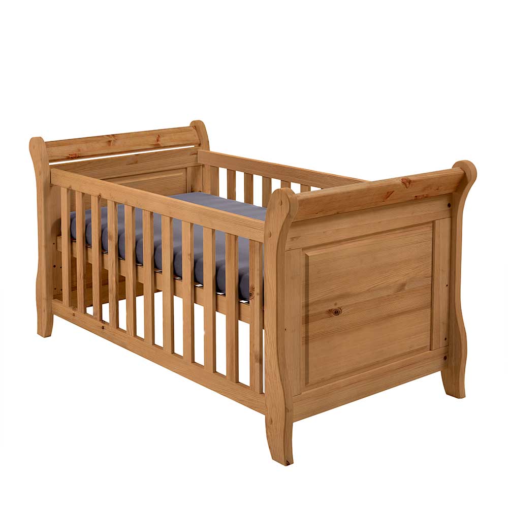 70x140 Kiefernholz Babybett gebeizt & geölt - Piatra