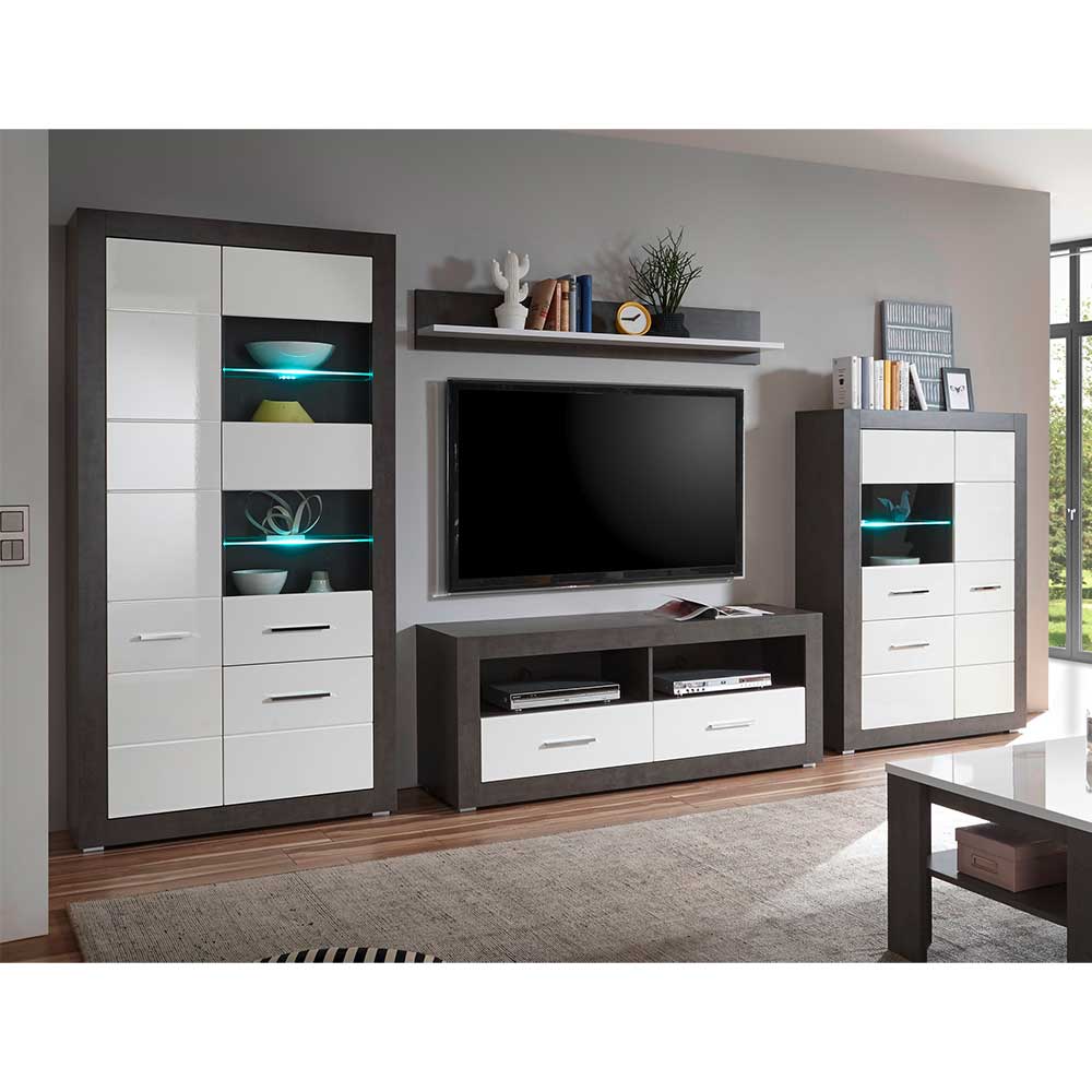 Wohnzimmer Schrank Set & Wandboard - Istensa (vierteilig)