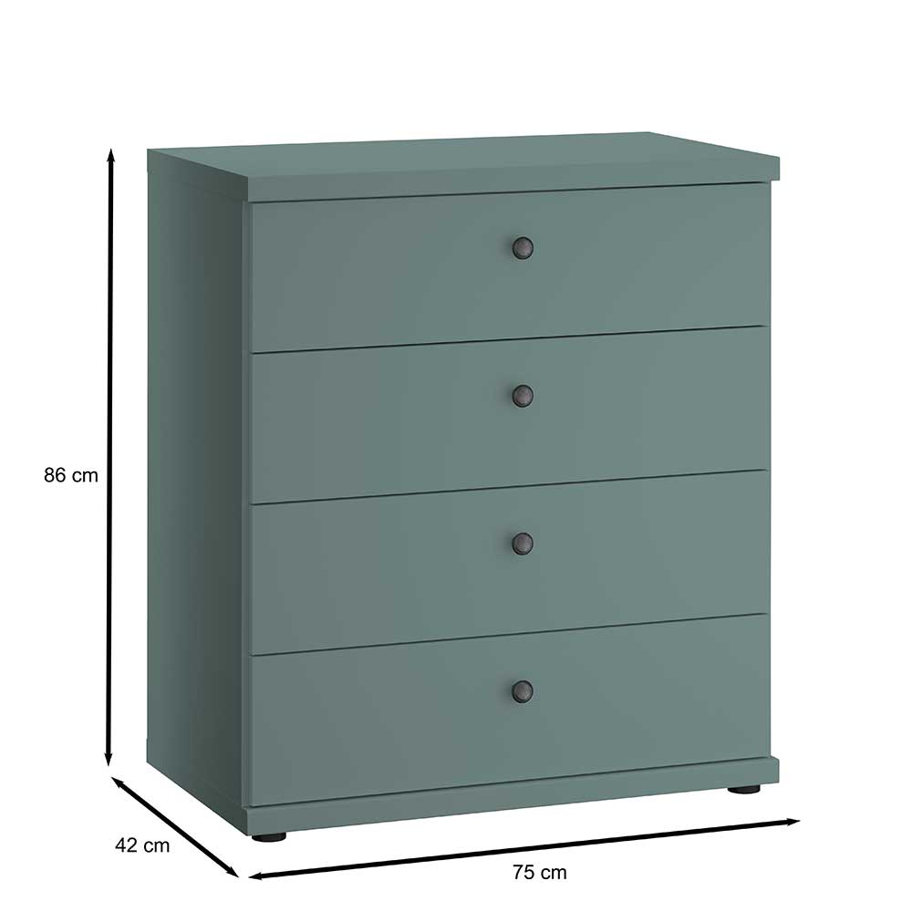 Schlafzimmer Kommode in Graugrün - Rajavo