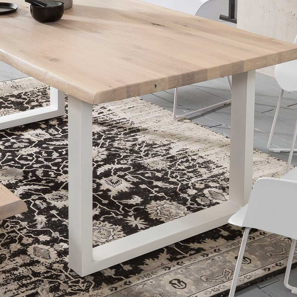 Eiche White Wash Tisch mit Baumkante - Tilveta