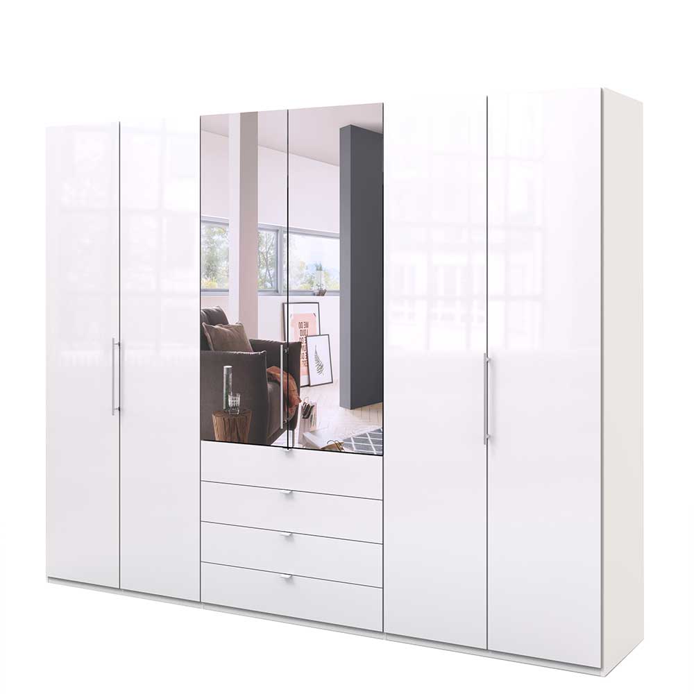 Weißer Kombi-Kleiderschrank in modernem Design - Dolienca