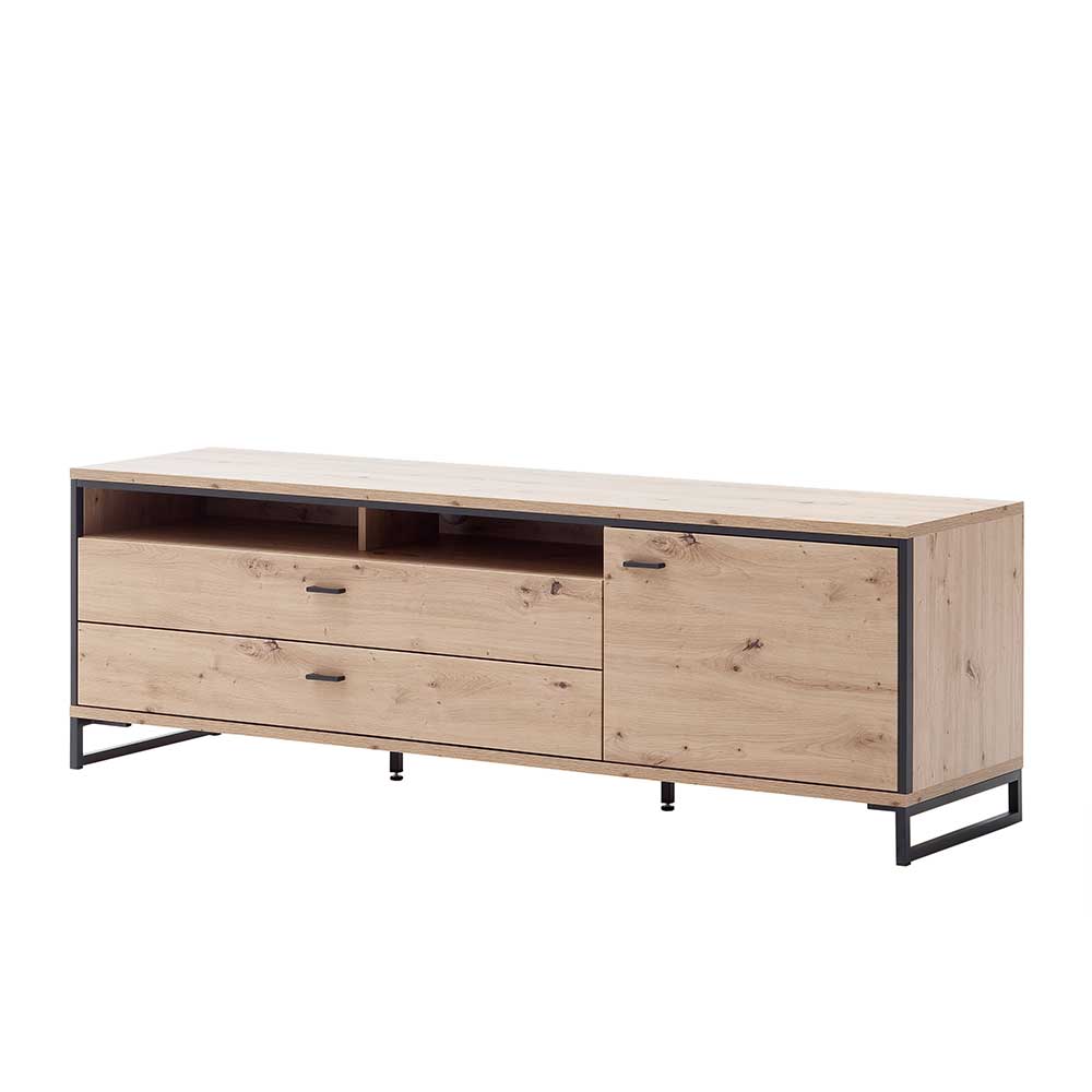 183x60x50 TV Unterschrank in Eiche Holzoptik - Nikdus