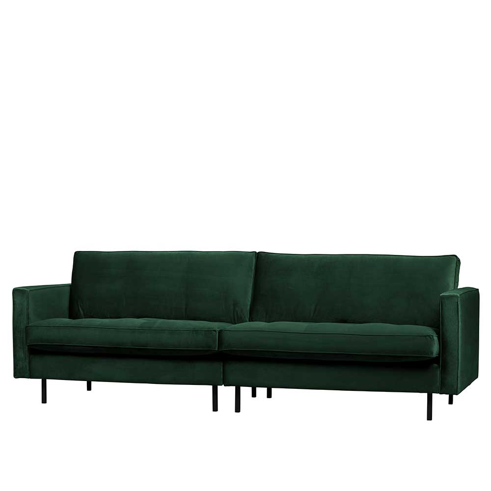 Grüne Couch mit Samtbezug fürs Wohnzimmer - Distroit