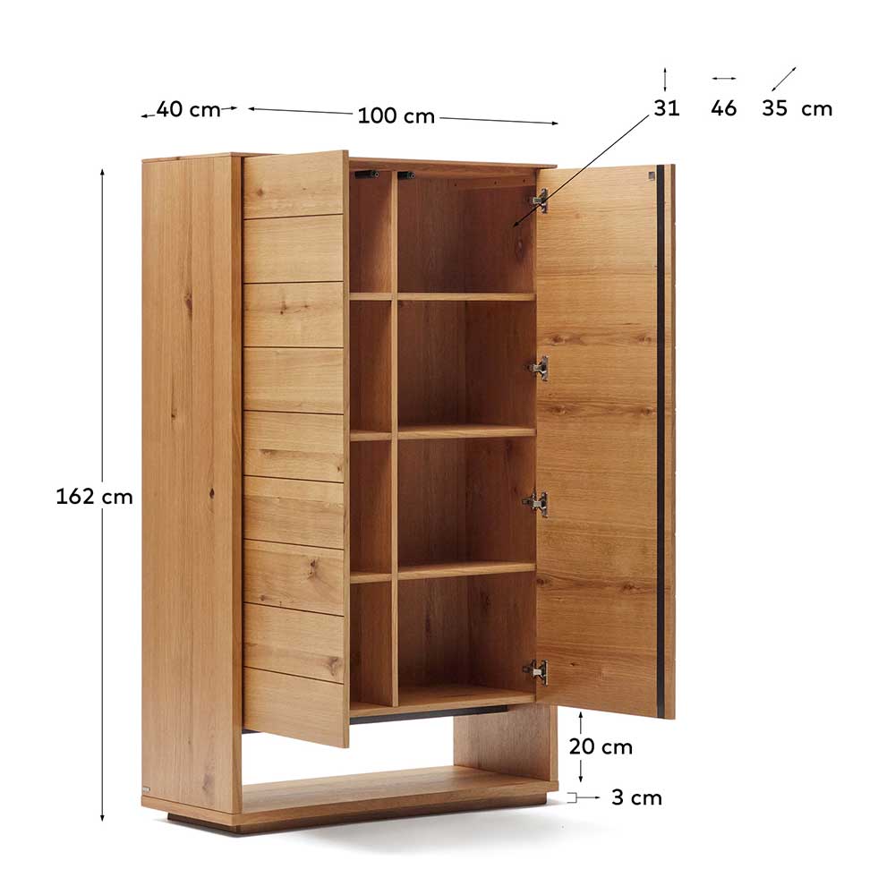 Moderner Wohnzimmerschrank in Eichefarben - Algaro
