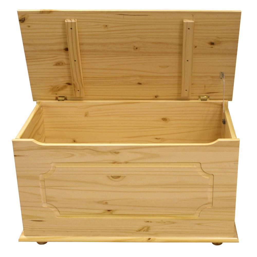 Flachdeckeltruhe aus Kiefer Massivholz - Ekorena