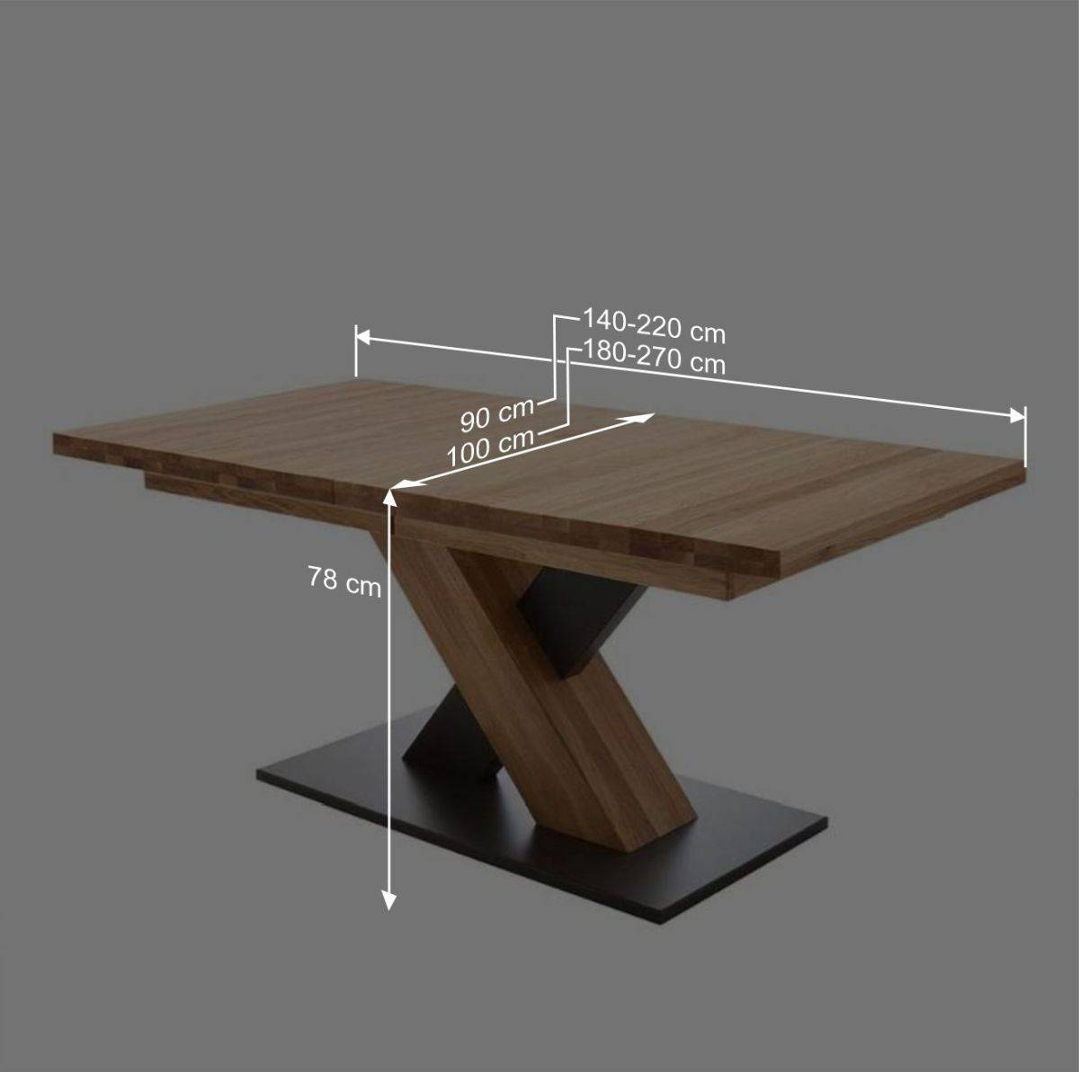 Eleganter Design Tisch mit Ausziehfunktion - Melpilla