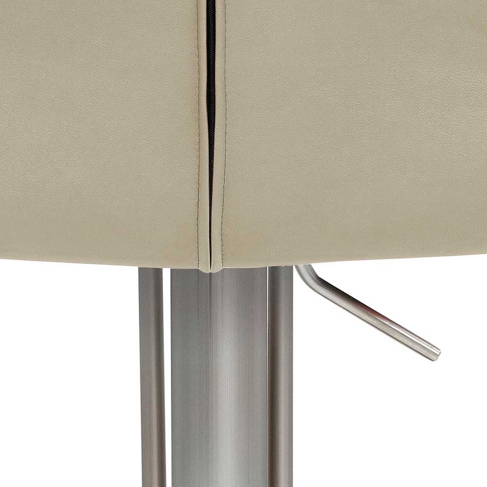 Barhocker mit Rückenlehne in Taupe - drehbar - Iljana