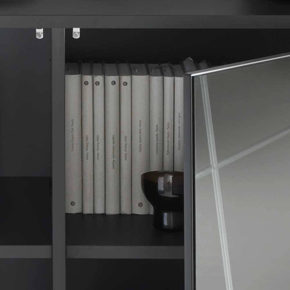 Innenansicht des Sideboards mit Regalböden für Bücher und Dekoartikel – Odangelo