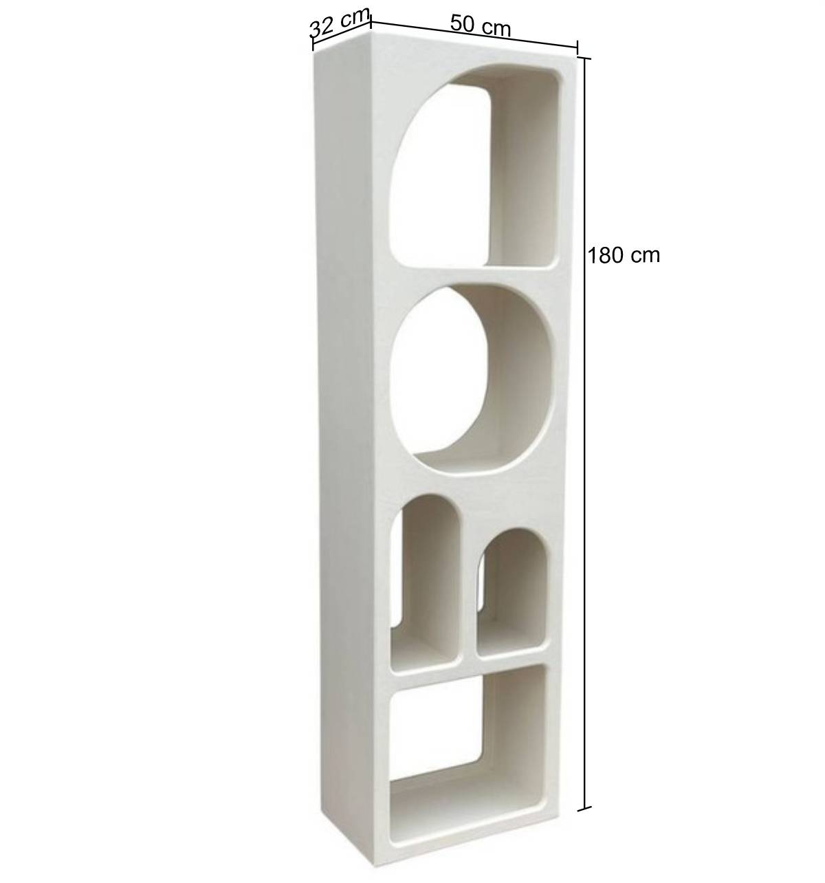 Skandi Designregal in Naturweiß - Usilvea