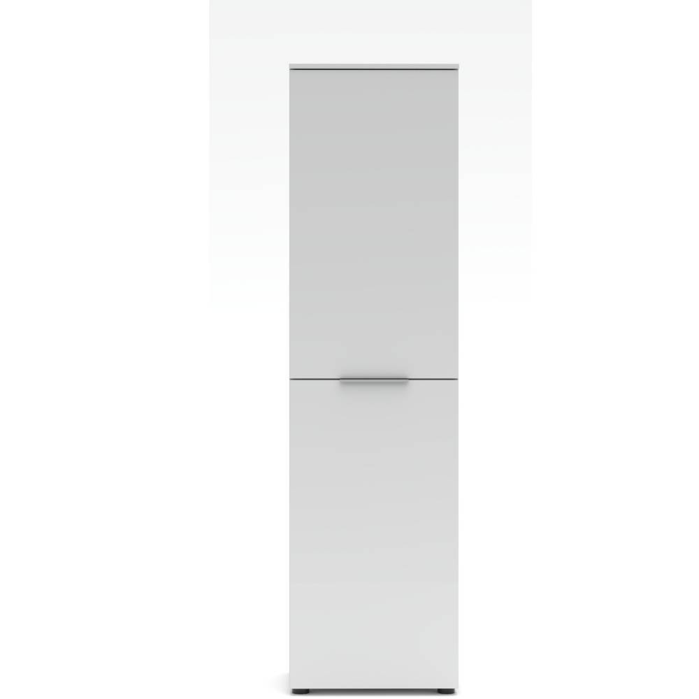53cm breiter Garderobenschrank in Weiß - Romina