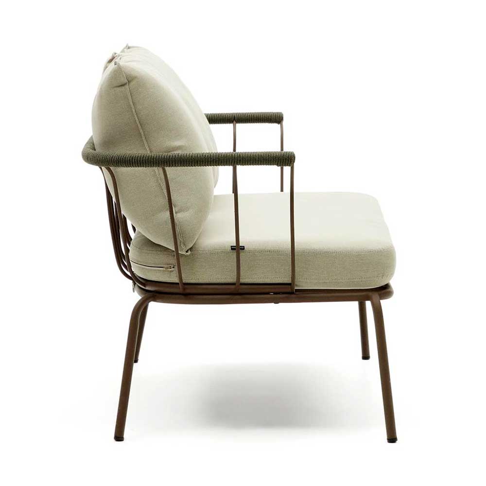 Zweisitzer Gartensofa in Braun - Ragusca