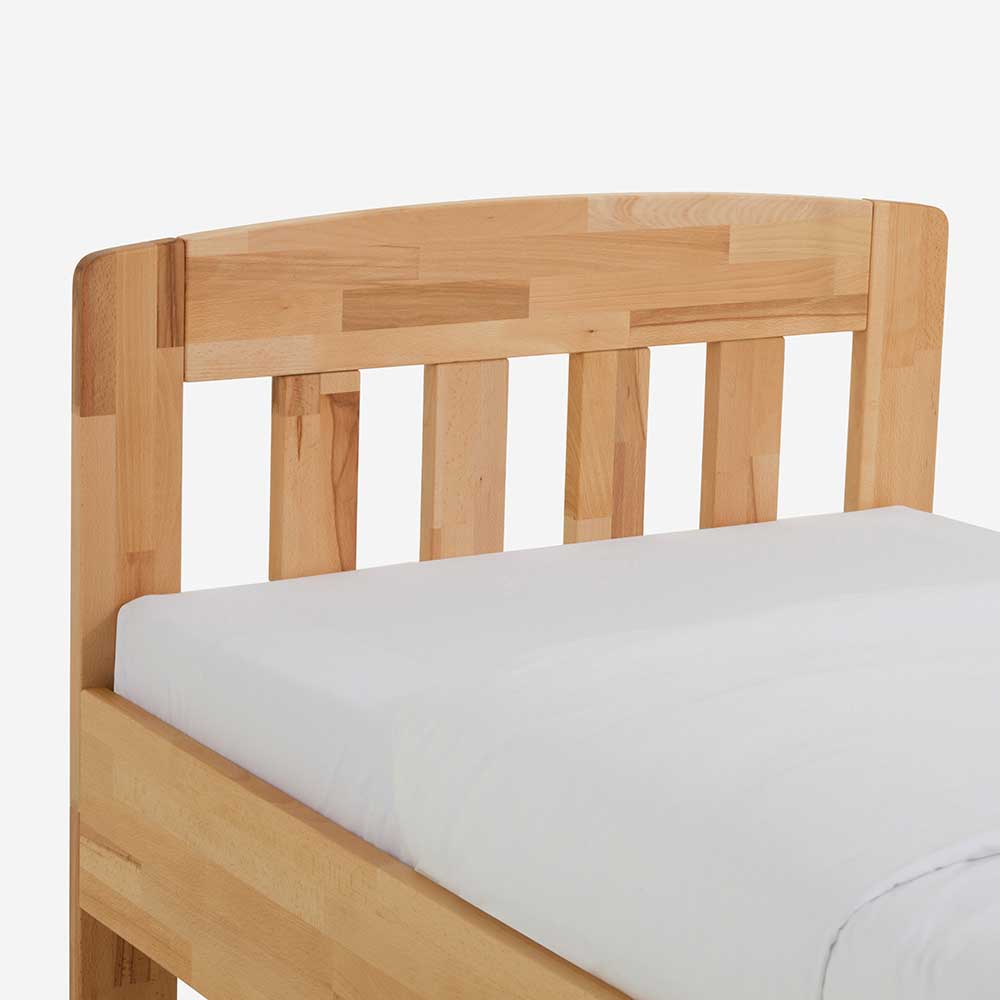 Kernbuche-Einzelbett Norja auch in Übergrößen (zweiteilig)