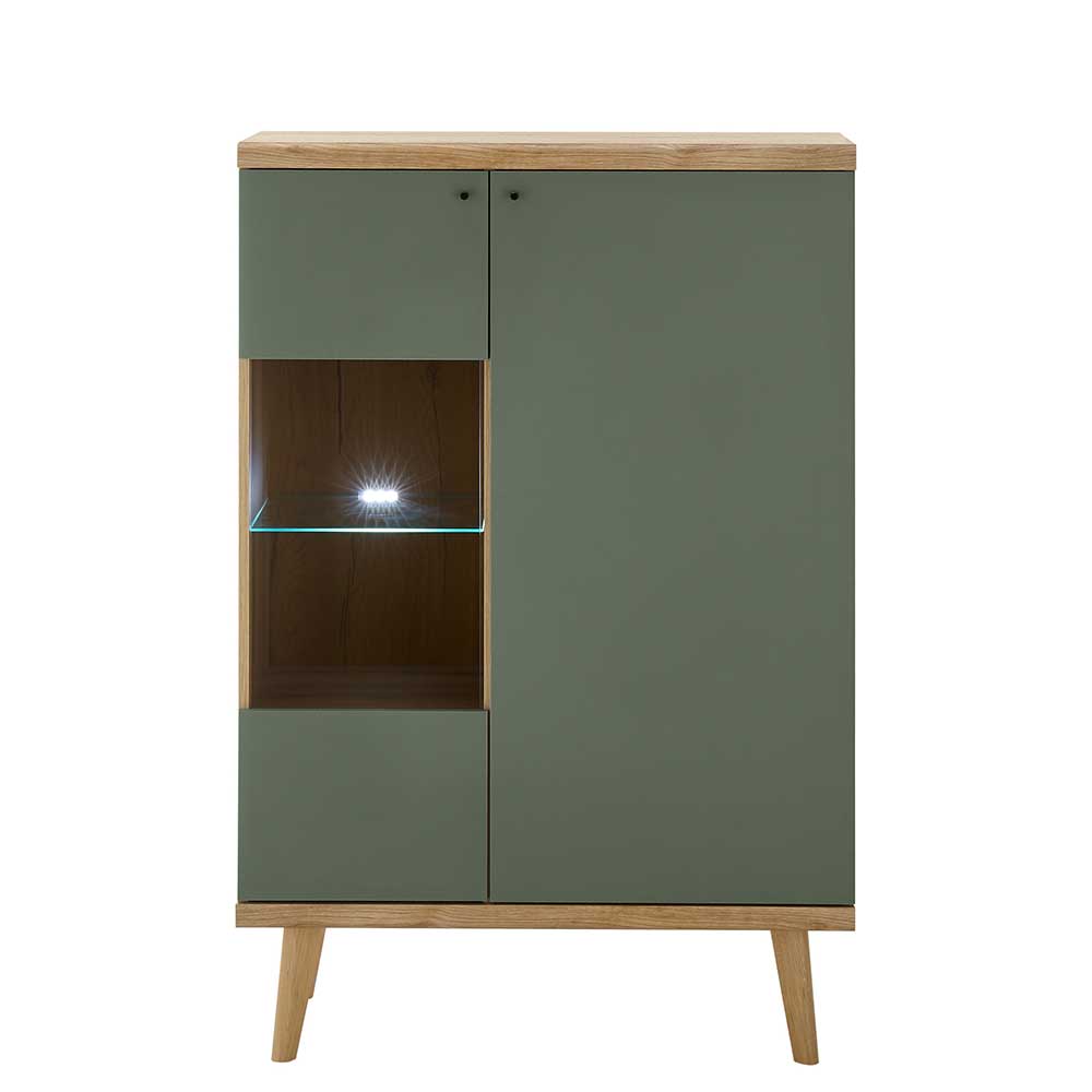 Skandi Wohnzimmer Schränke & Wandboard - Oliva (dreiteilig)