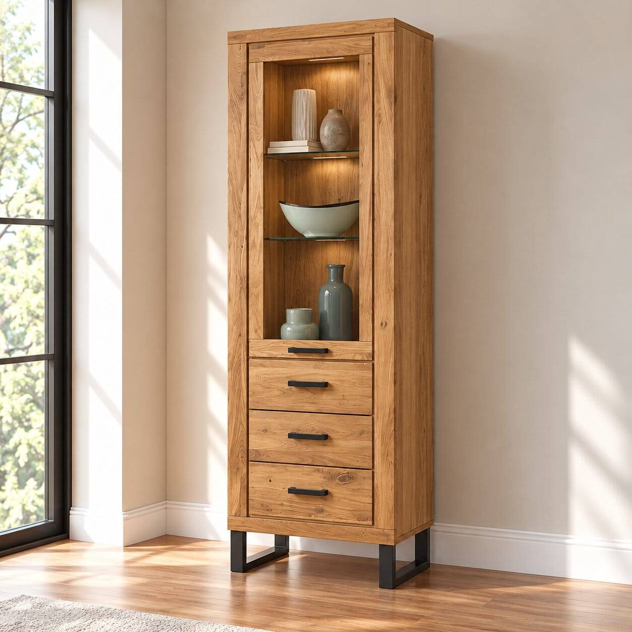 Loft Vitrine in Wildeiche teilmassiv - Arello