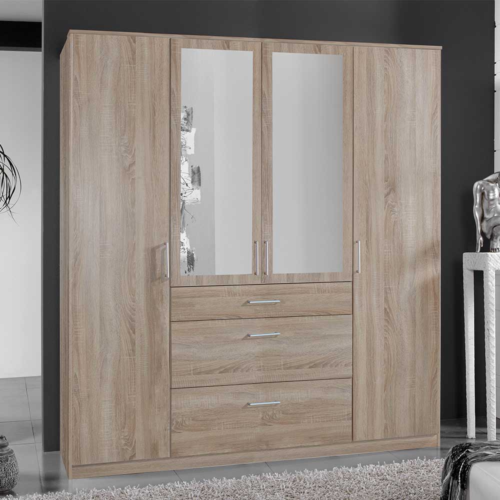 179x199x58 cm Kleiderschrank mit Spiegeln modern - Citerna