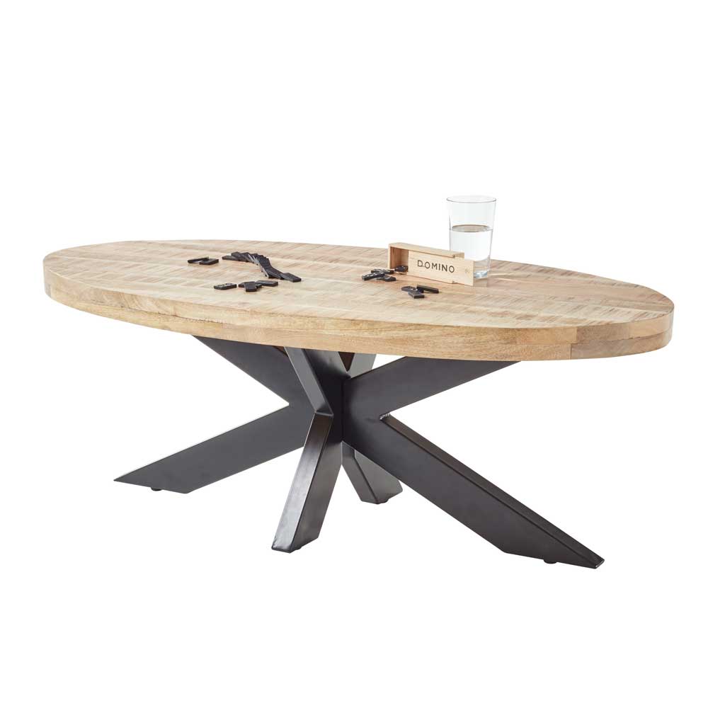 Ovaler Wohnzimmertisch mit Spider Gestell - Gotamy