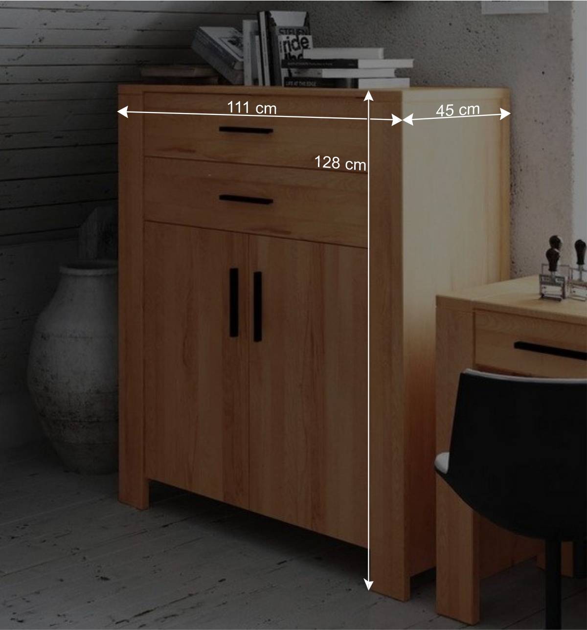 Massiv Highboard Mosniak aus Kernbuche geölt