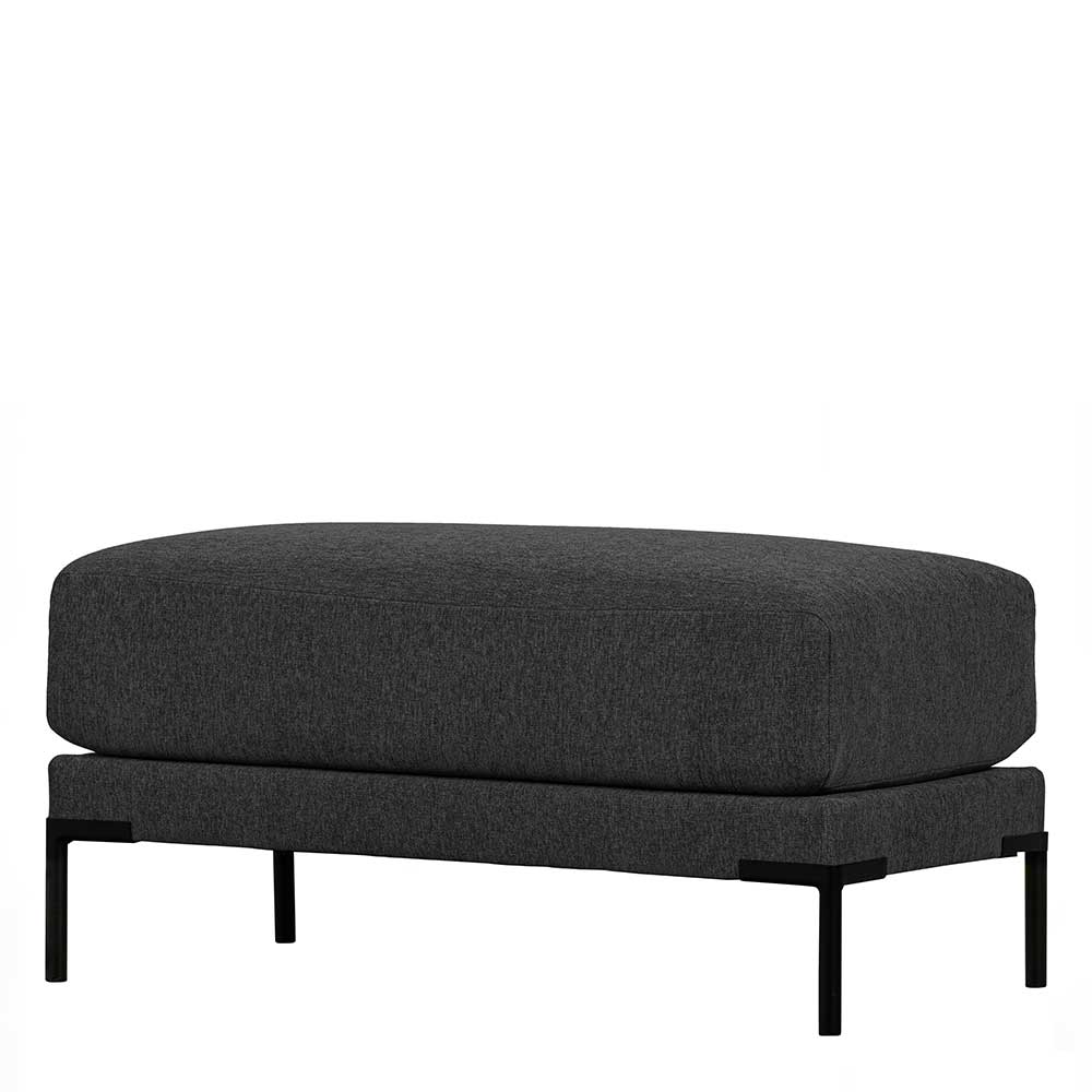 Wohnzimmer Sitzhocker in Dunkelgrau - Marietta