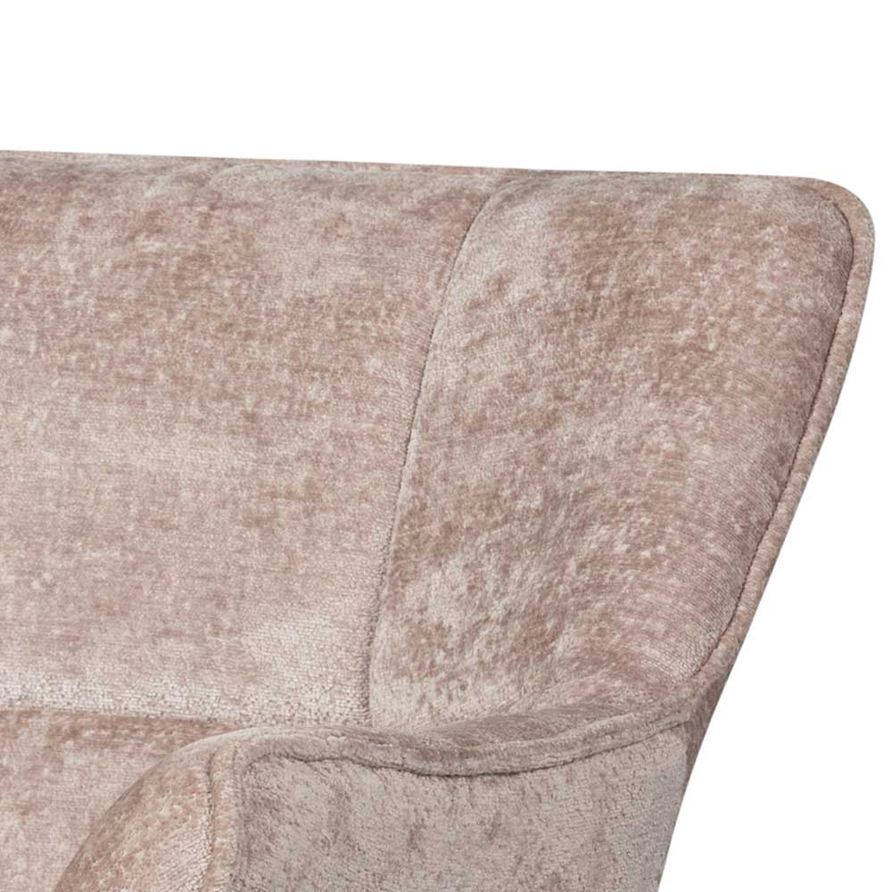 Chenille Polstersessel in Taupe - Konzit