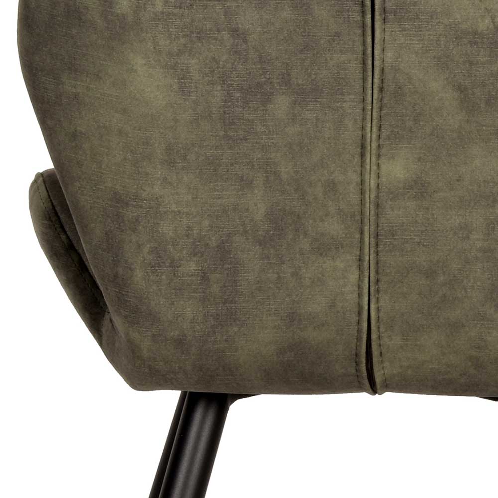 Dunkelgrüner Stuhl aus Velours - Wonbra (2er Set)