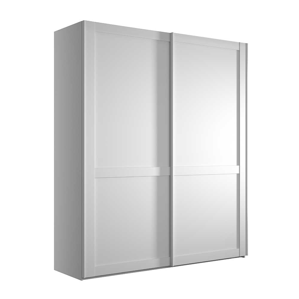 Modern Country Schwebetüren-Schrank in Weiß - Flinn