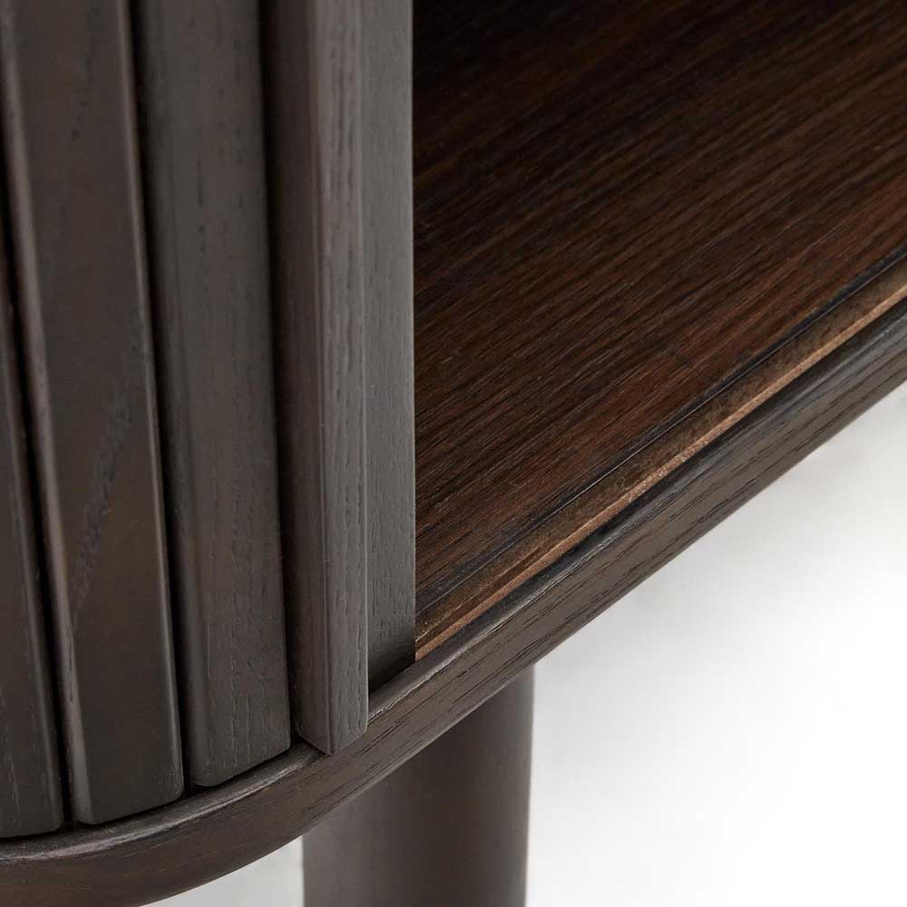 Retro Highboard mit Schiebetüren und Fächern - Tadaco