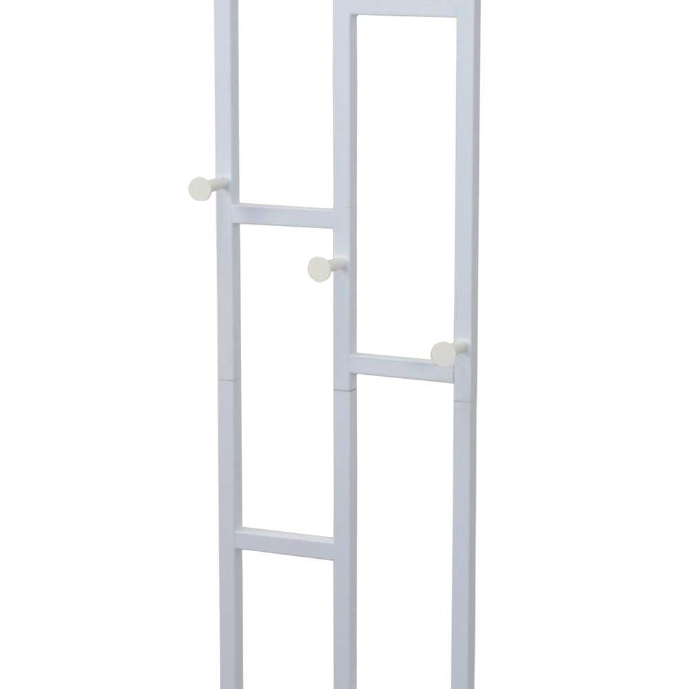 Moderne Design Wandgarderobe aus Stahl in Weiß - Musone
