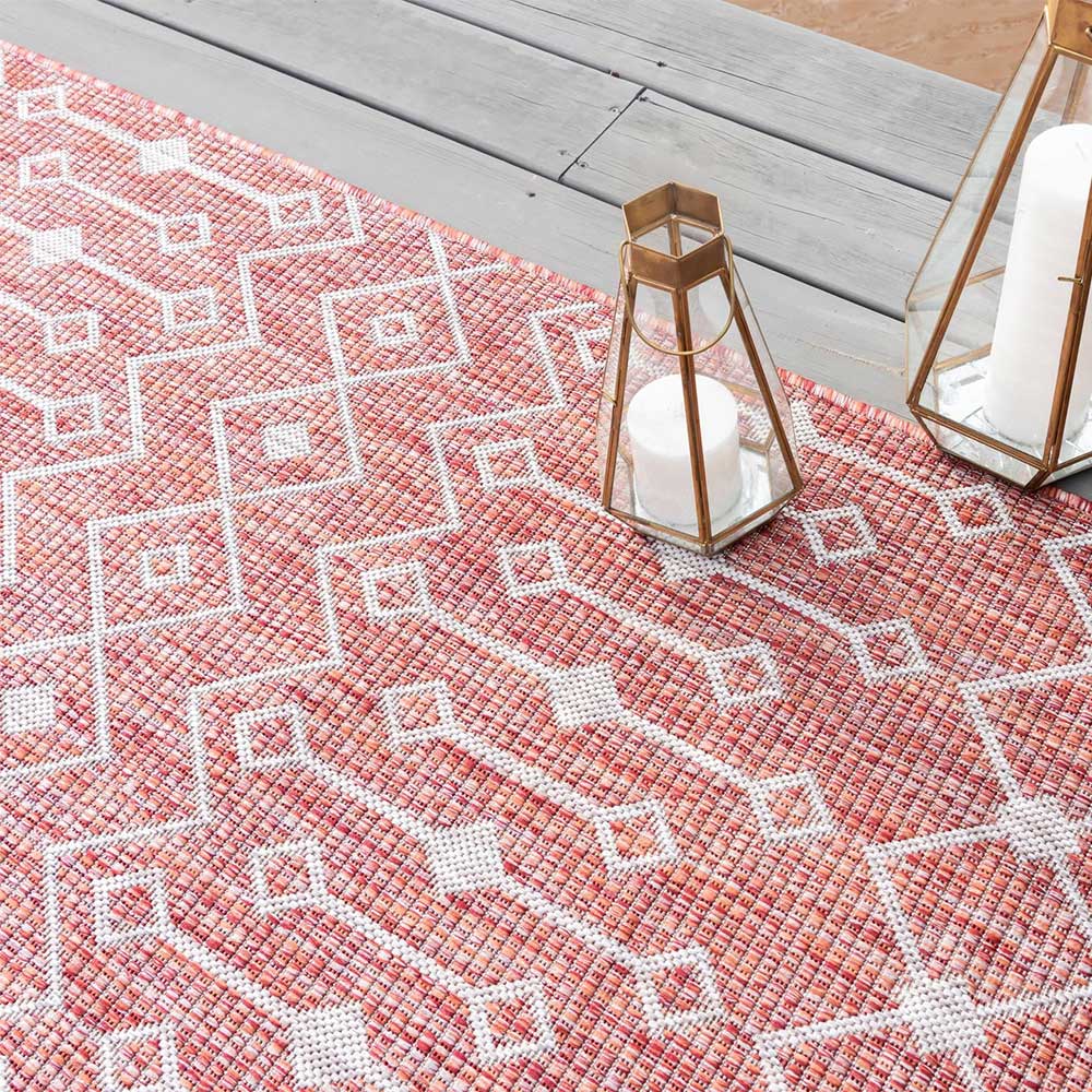 Outdoorteppich mit geometrischem Rauten Muster - Mirror