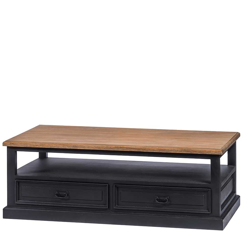 Vintage Couchtisch mit Schubladen & Ablage - Niovan