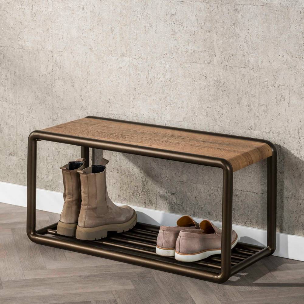 Industrial Schuhregal mit zwei Ablagen - Oysta
