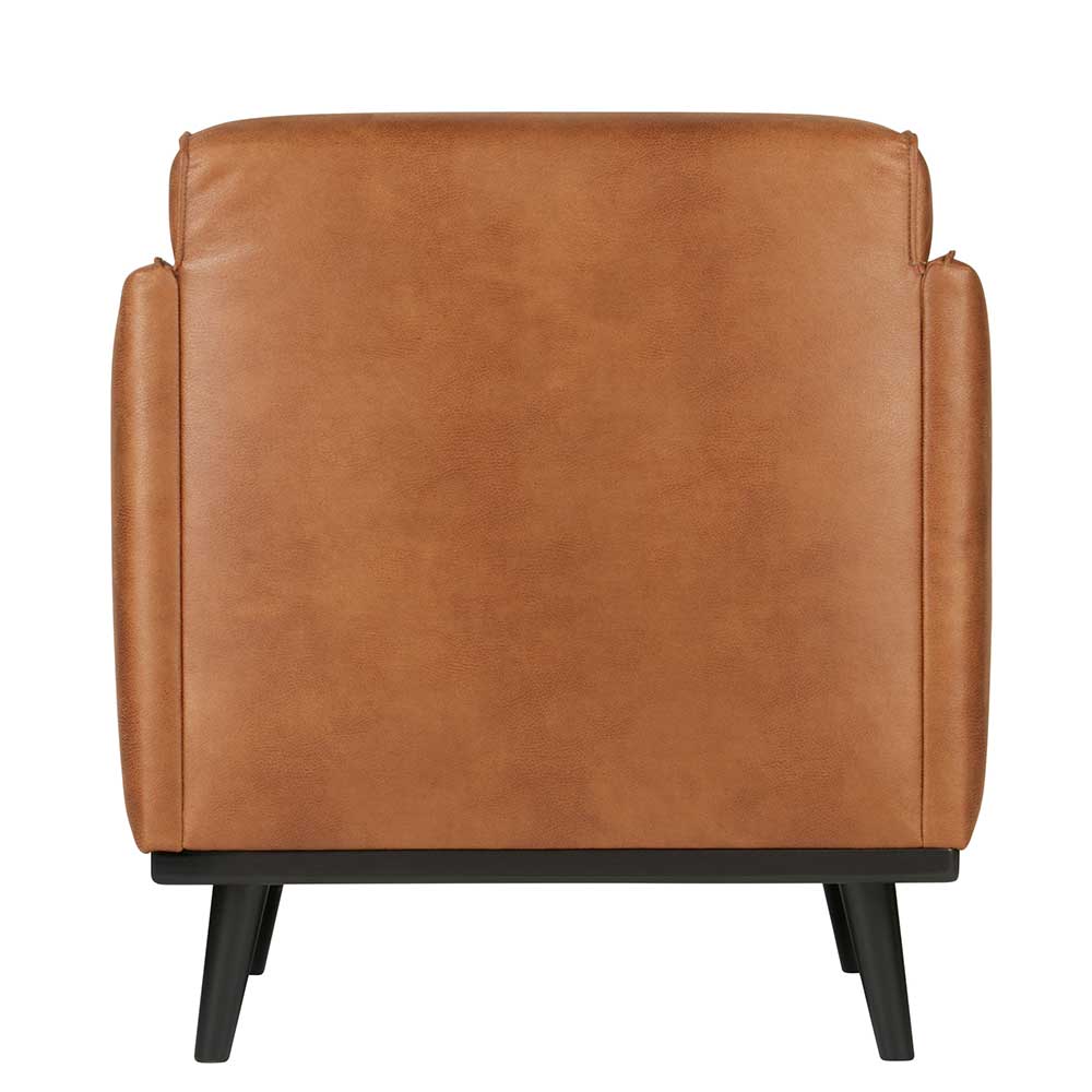 Federkern Komfortsessel mit Leder Cognac - Balance