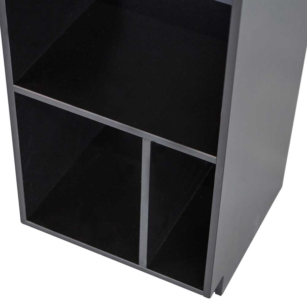 40x210x40 Standregal in Schwarz aus Kiefer - Niwidus