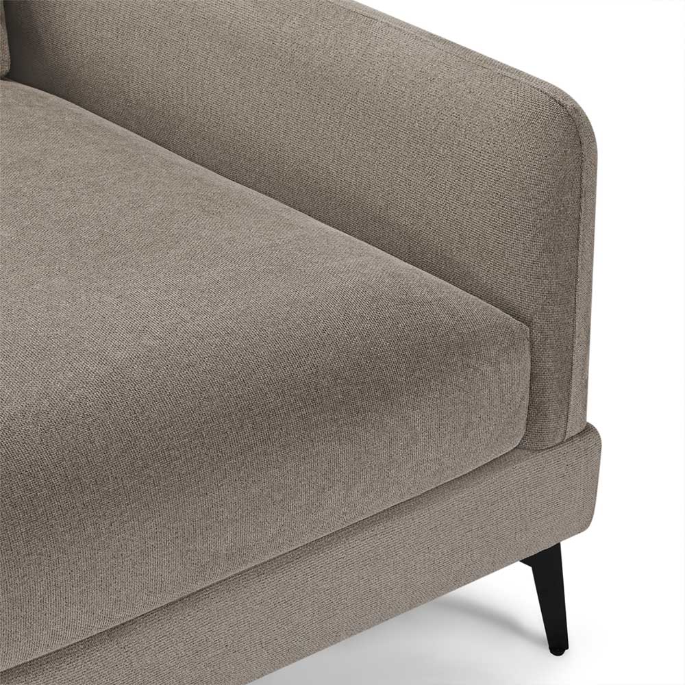 Taschenfederkern Eckcouch in Beige - Kosmyna