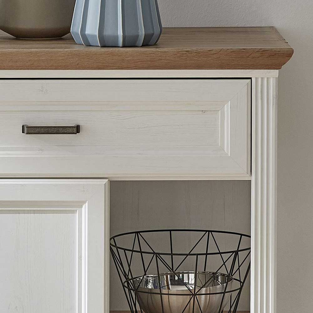 171x102x48 Sideboard in Weiß & Eiche - Sinolita