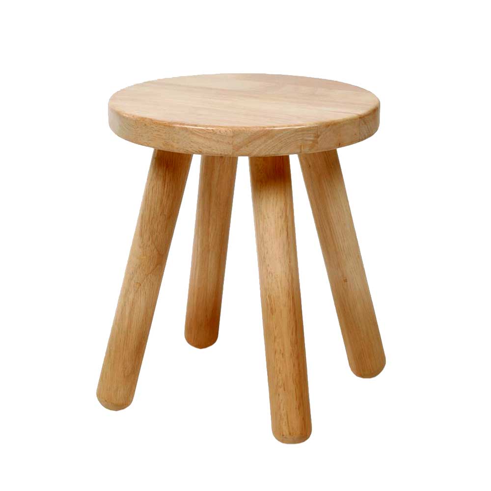 Kinderzimmer Holzhocker aus Gummibaum - Ivano