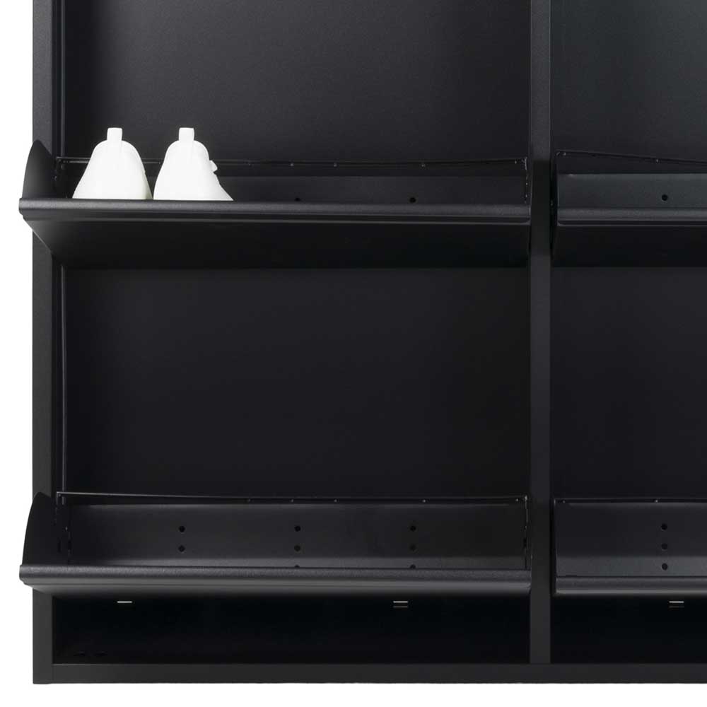 98x86x15 Schuh Stahlschrank in Schwarz - Ismena