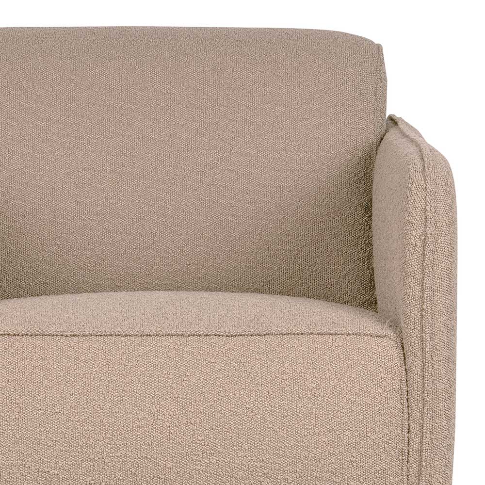 Federkern Sessel in Beige Buklee - Cadiere