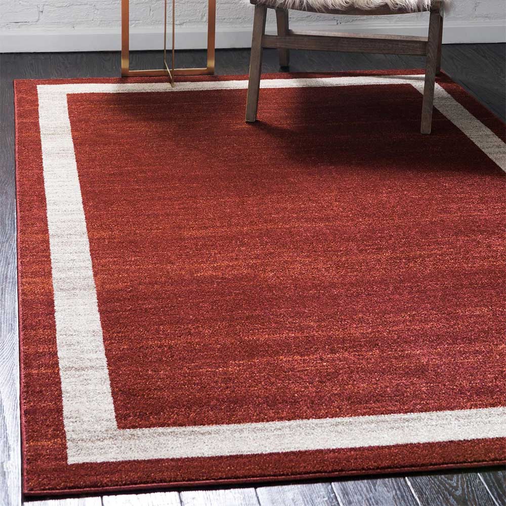 Kurzflor Teppich in Terracotta - Surin