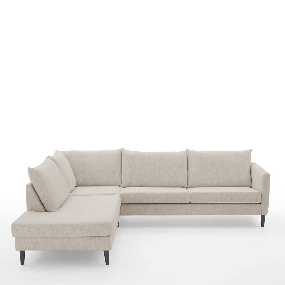 Moderne Eckcouch in Creme - Bentema