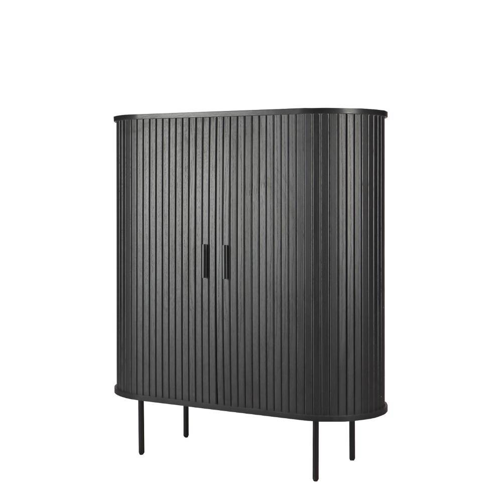Ovales Schiebetüren-Highboard im Retro Design - Lurymav