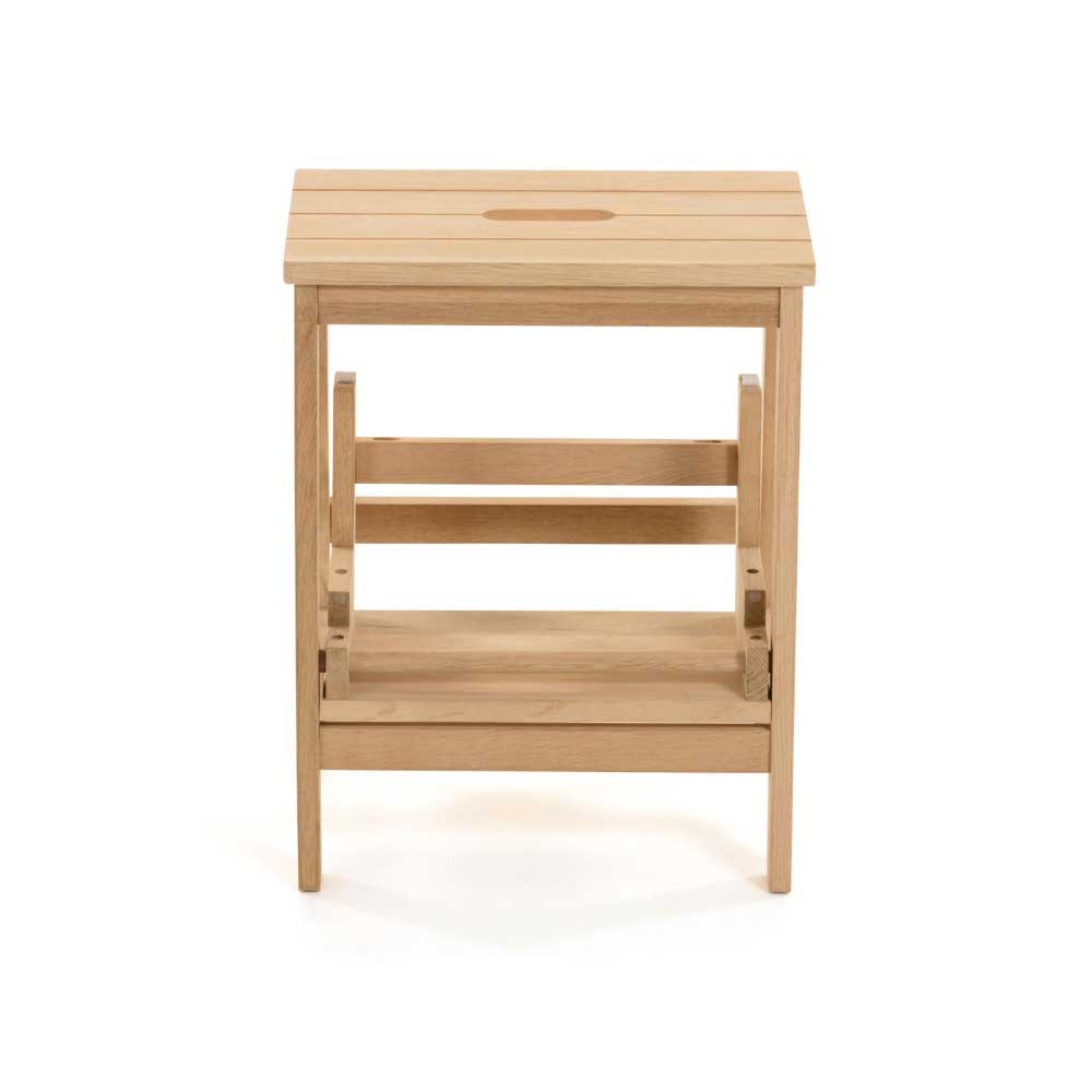 40x50x43 Massivholz Hocker mit Klapptritt - Teas