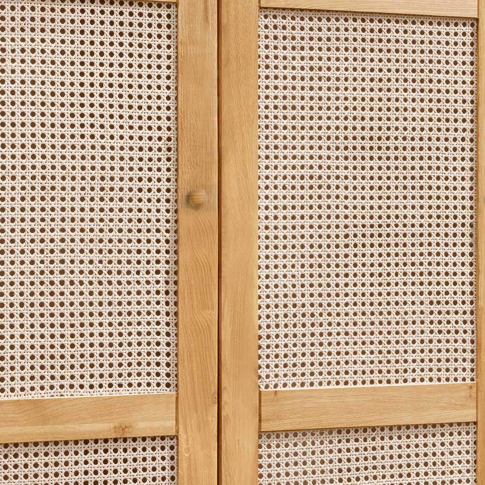 Massivholz-Schlafzimmerschrank mit Wiener Geflecht - Ambrosso