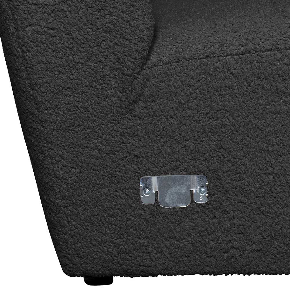 Sofaelement mit einem Platz in Dunkelgrau - Pesellas
