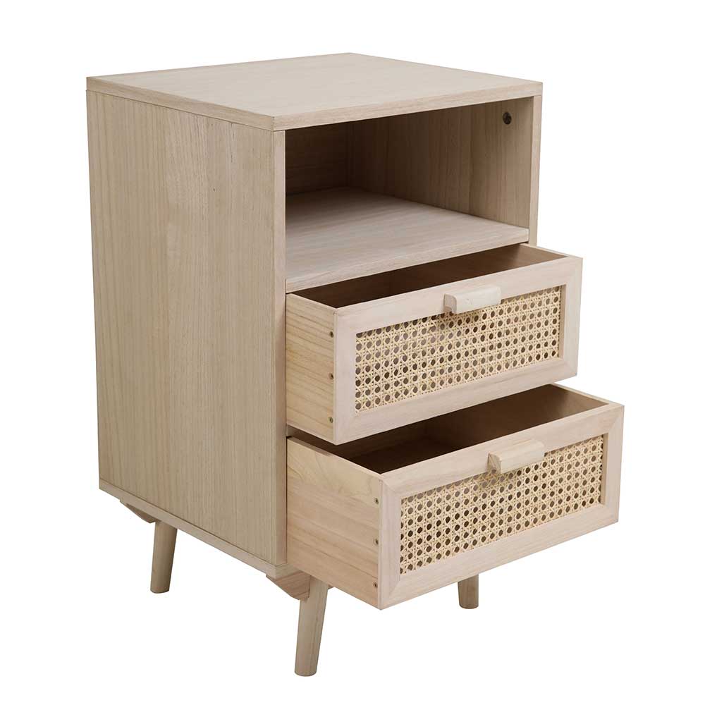 40x68x36 Kleine Kommode mit Fach & 2 Schubladen - Oncinasa