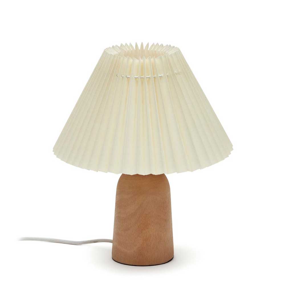 Tischlampe mit Holzfuß - Lydosca